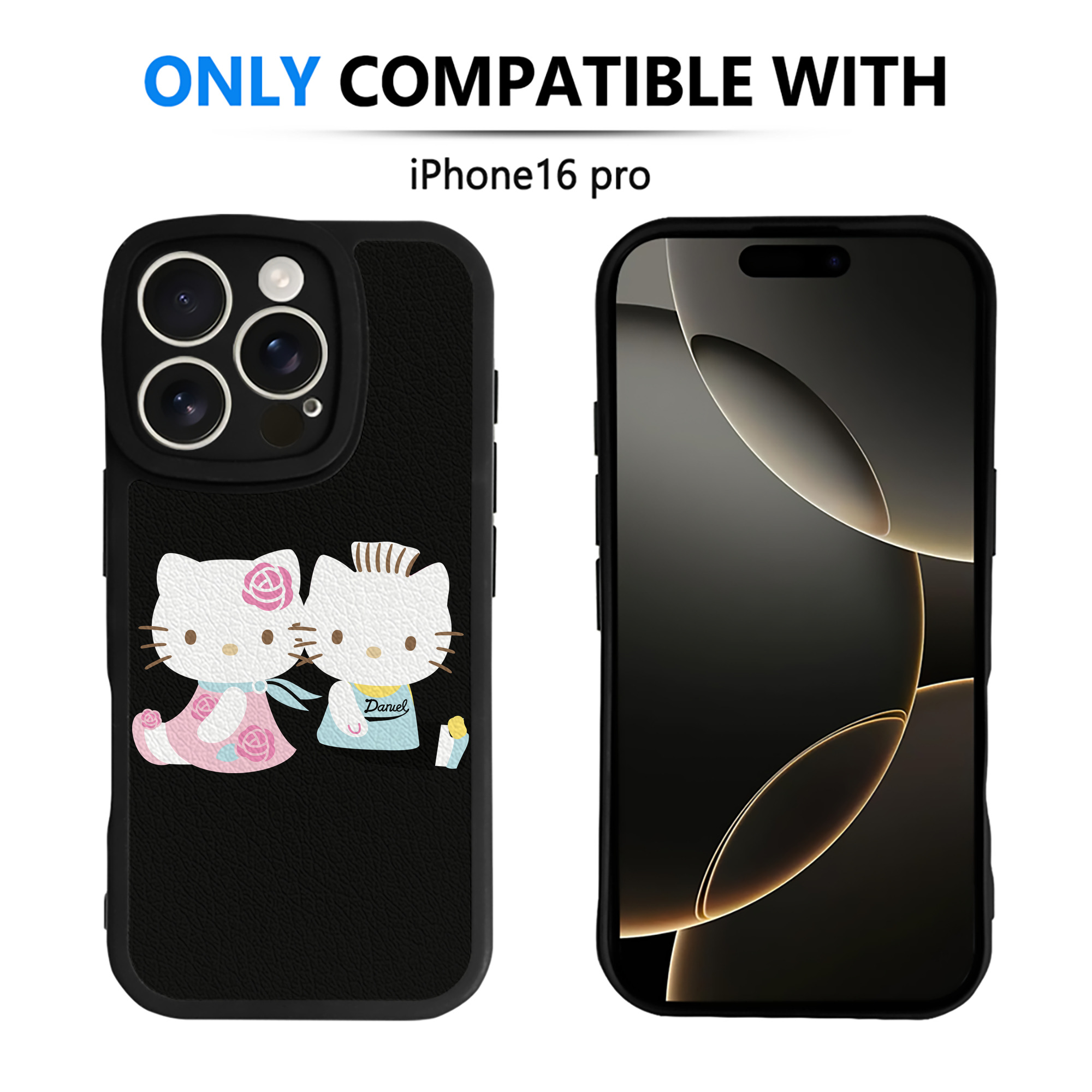 （画像用） Hello Kitty ハローキティ 【iPhone 16シリーズ対応】シリコンスマホケース（レザー調） 材質：シリコン
